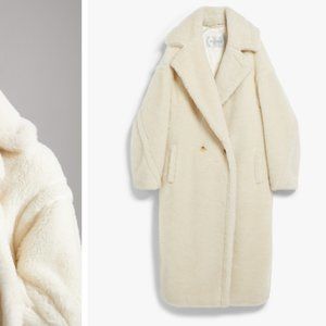 Max Mara Icon Teddy Coat (Alpaca / Silk) White Size Small